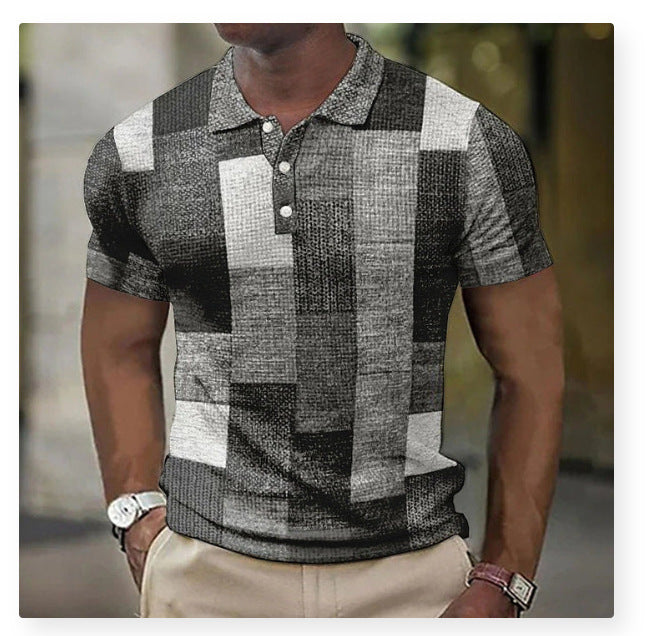 š„šćNovedades en ofertaććS-5XLćCamisa polo casual para hombre con estampado geomĆ©trico 2026