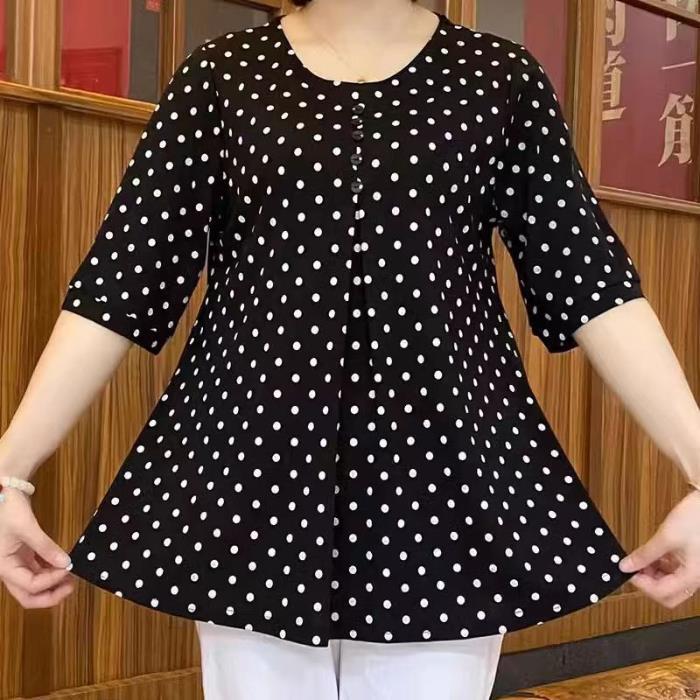 ✨【XS-6XL】Camisa con estampado de lunares primavera 2026💞