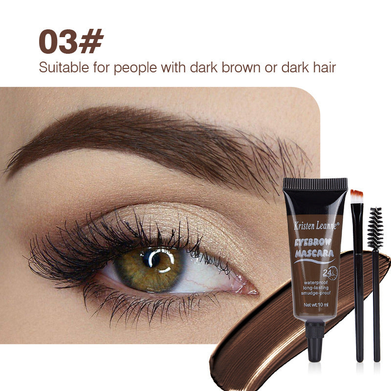 ⏳Último día, compra uno y llévate otro gratis⭐Gel/crema líquida para cejas de larga duración, resistente al agua y a las manchas (con cepillo para cejas)