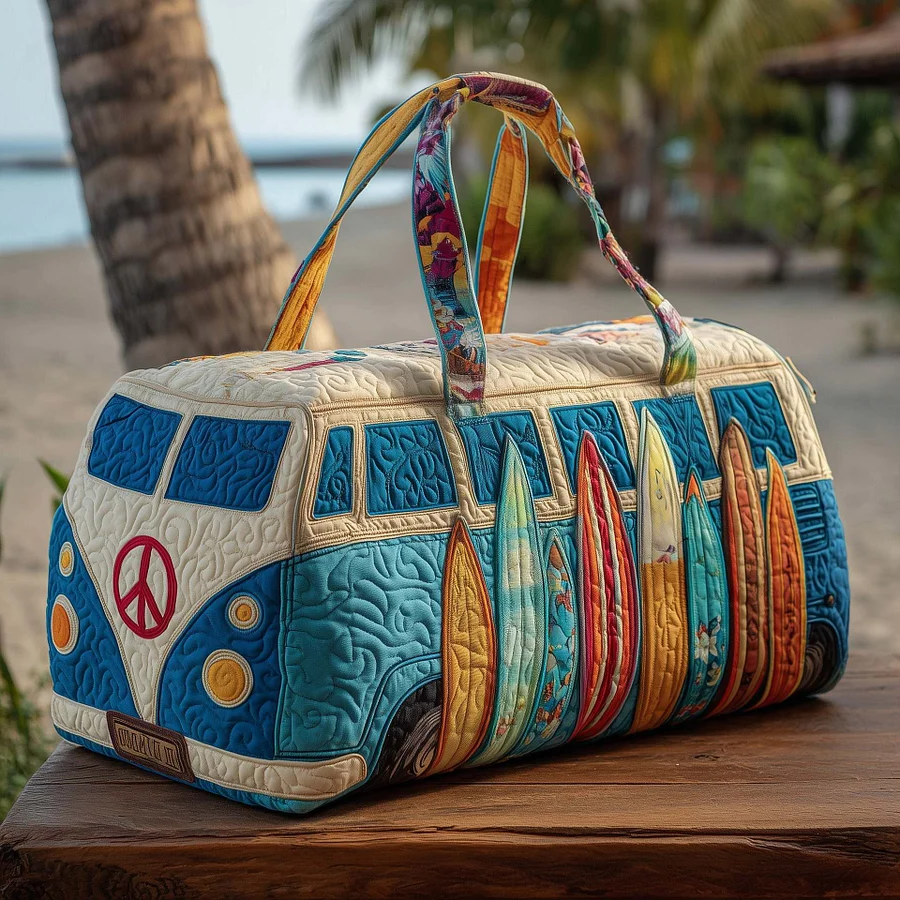 👜💐【(16x8x8) palců】Polstrovaná cestovní taška Hippie Van