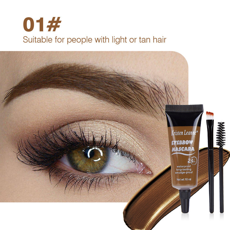 ⏳Último día, compra uno y llévate otro gratis⭐Gel/crema líquida para cejas de larga duración, resistente al agua y a las manchas (con cepillo para cejas)