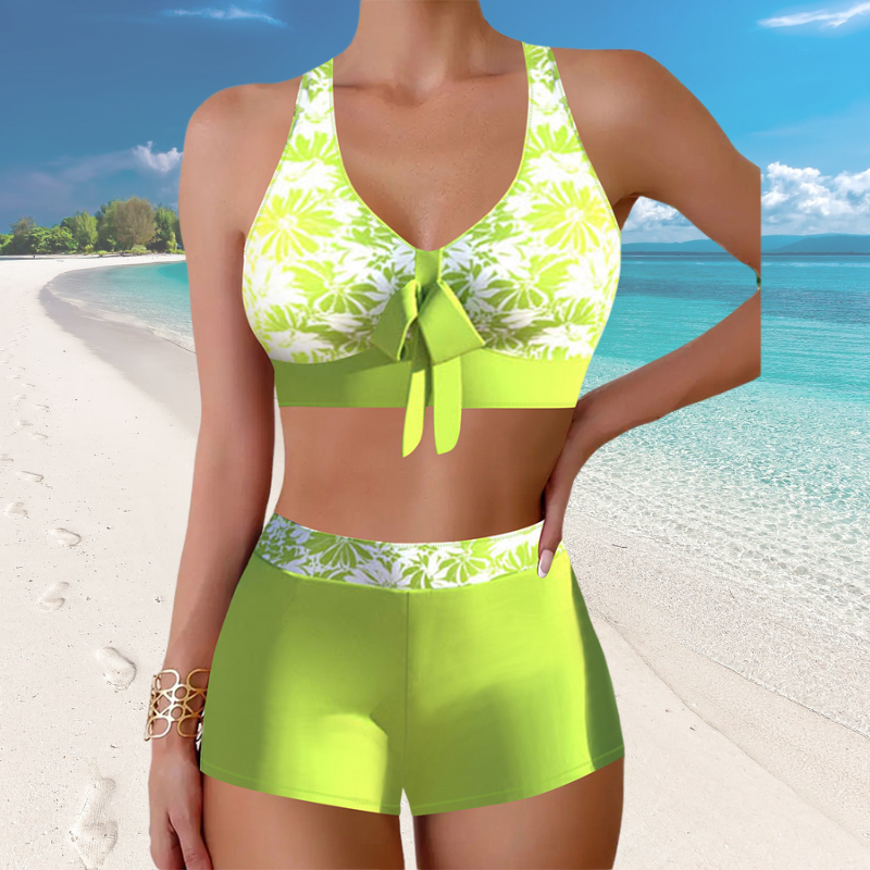 🎁【S-5XL】👙🌴 Nový styl plavek s rozděleným potiskem
