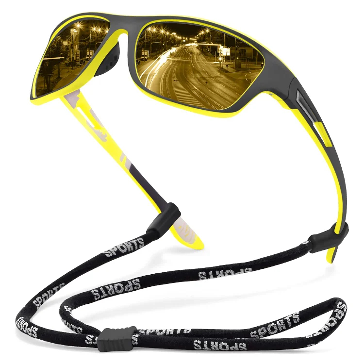 🕶⚡ 【Brýle + krabička】Pánské sportovní sluneční brýle, polarizované s reflexními pravými skly, moderní a odolné proti prachu, ideální pro venkovní jízdu