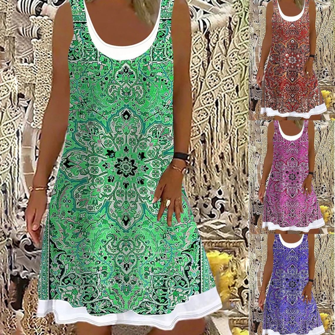 👗【50% de descuento】💖【S-5XL】Nuevo vestido casual de mujer 2026, estampado, ideal para diversas ocasiones.