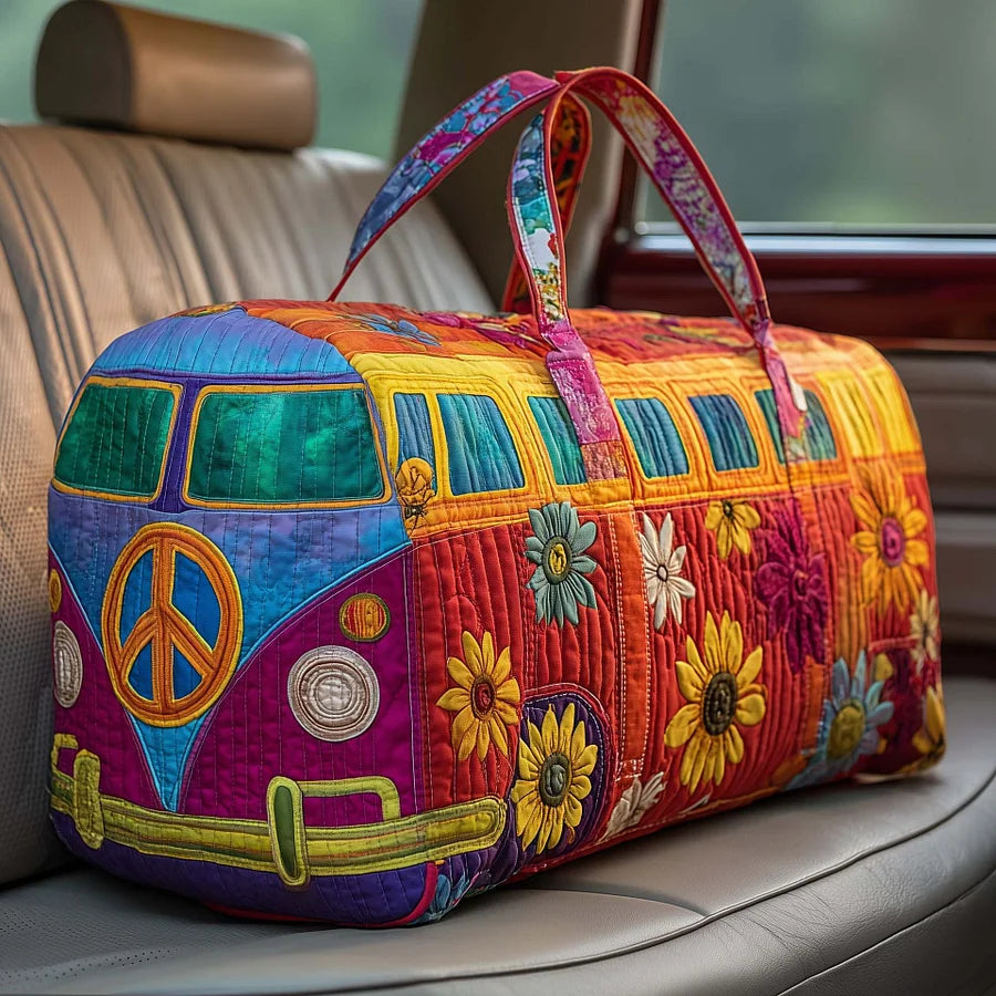👜💐【(16x8x8) palců】Polstrovaná cestovní taška Hippie Van