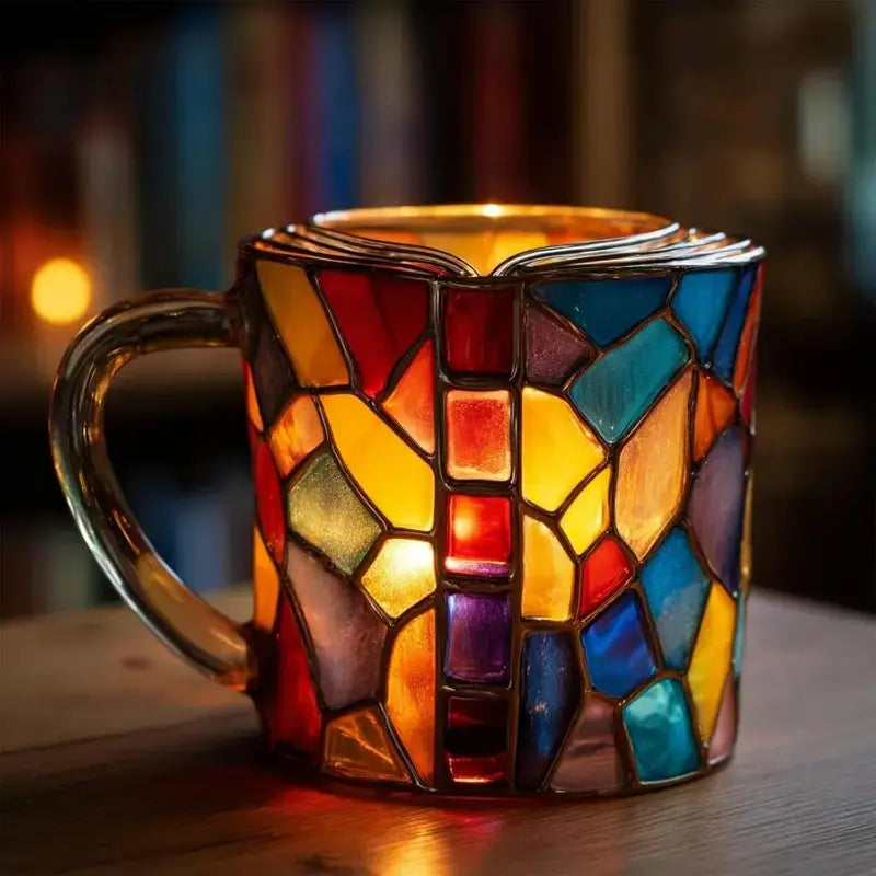 ☕【Časově omezená sleva】📚3D malovaný šálek na kávu ve tvaru knihy