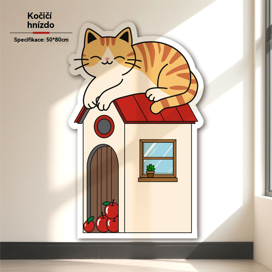 🏆【🔥Nejprodávanější】🐱Automaticky zavíratelné škrabadlo pro kočky - Vertikální škrabadlo ve tvaru kostky - Není nutná žádná instalace, stačí nalepit a můžete používat.