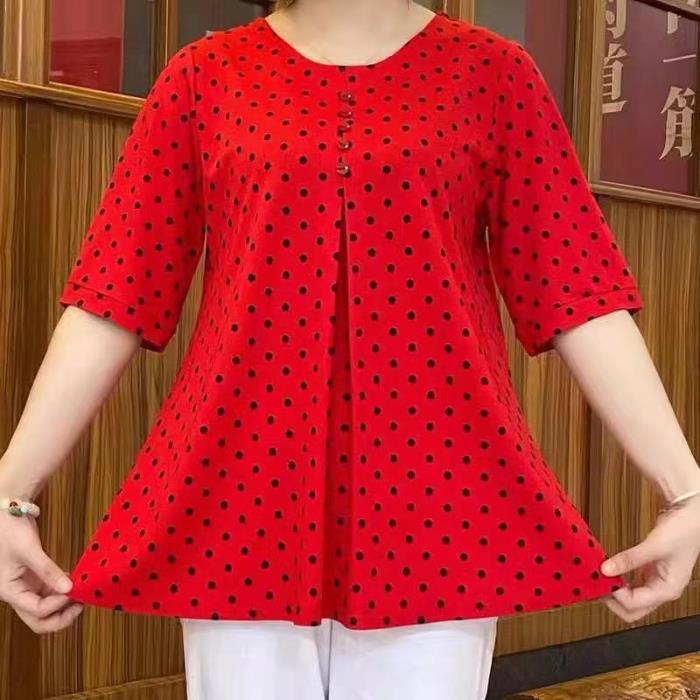 ✨【XS-6XL】Camisa con estampado de lunares primavera 2026💞