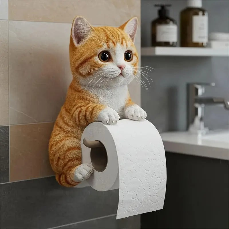 🐱【Žhavé zboží】Držák na toaletní papír s roztomilým kočičím vzorem