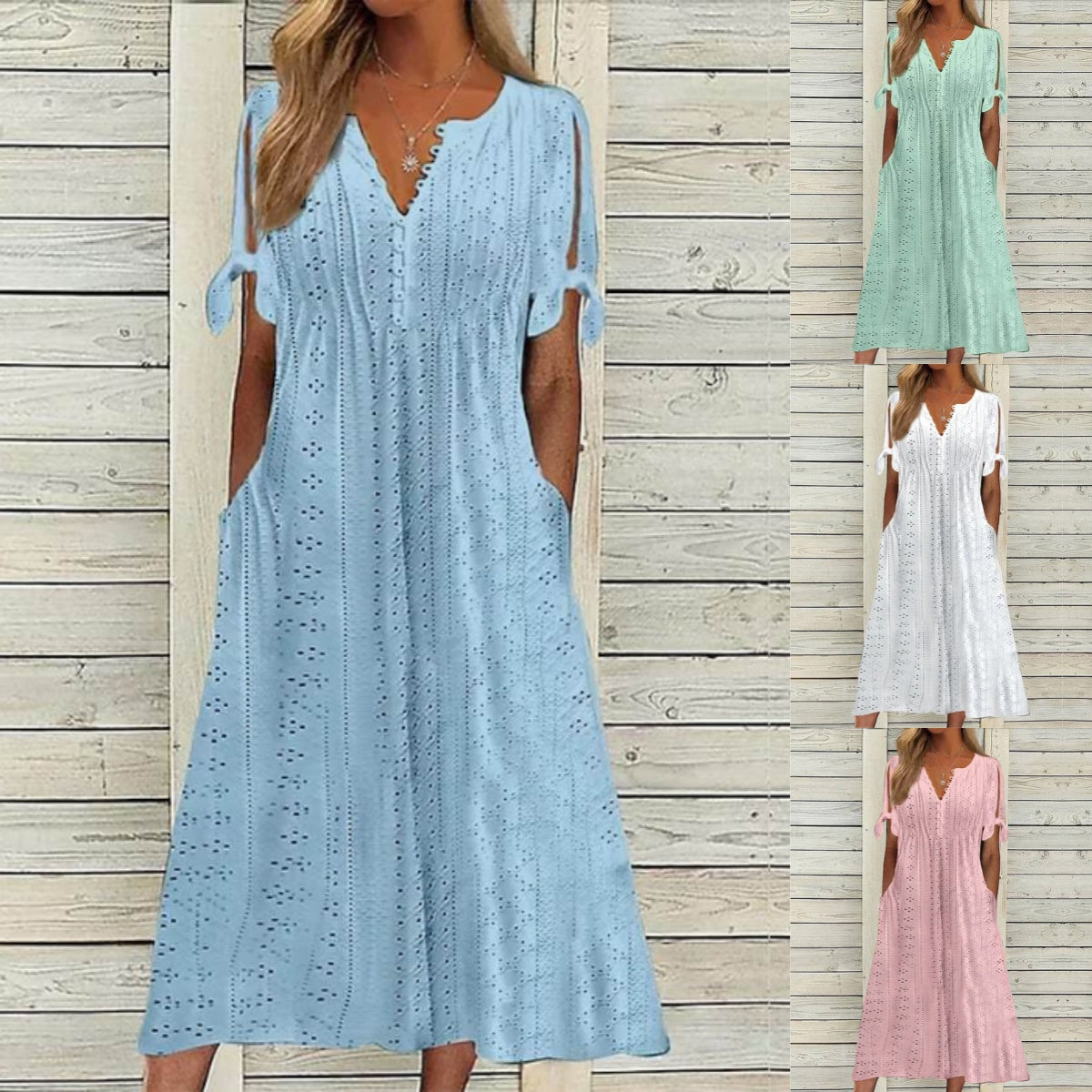 【🔥Gran oferta】【Talla 5XL】Vestido sencillo de verano para mujer, mezcla de algodón y lino, cómodo y transpirable
