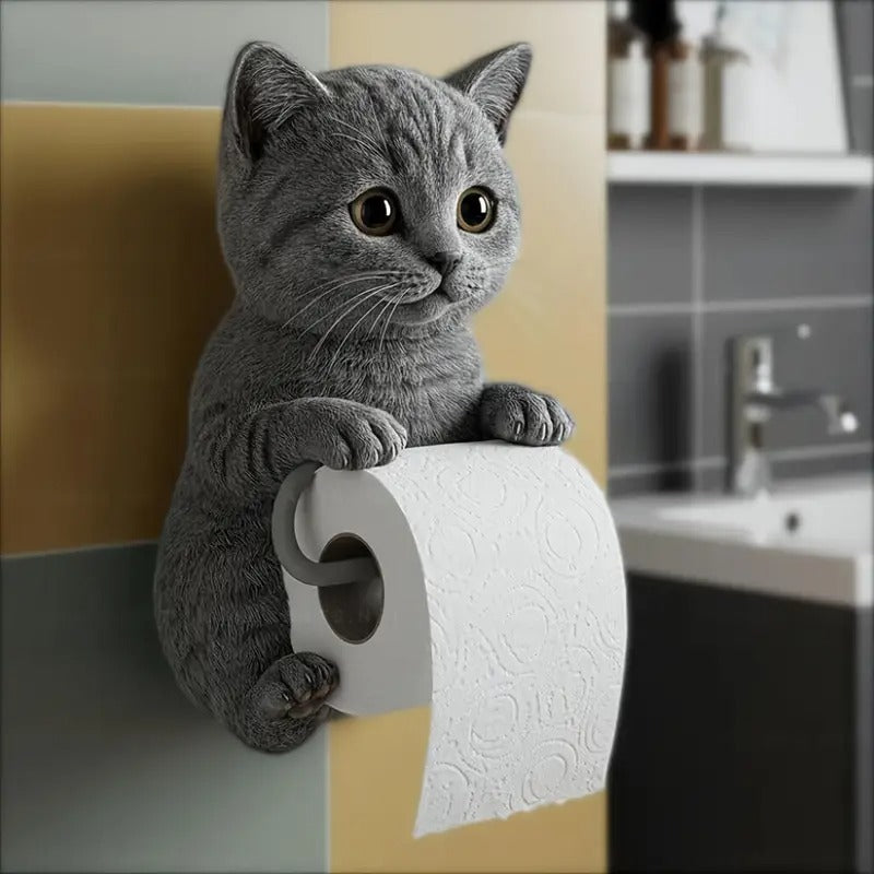 🐱【Žhavé zboží】Držák na toaletní papír s roztomilým kočičím vzorem