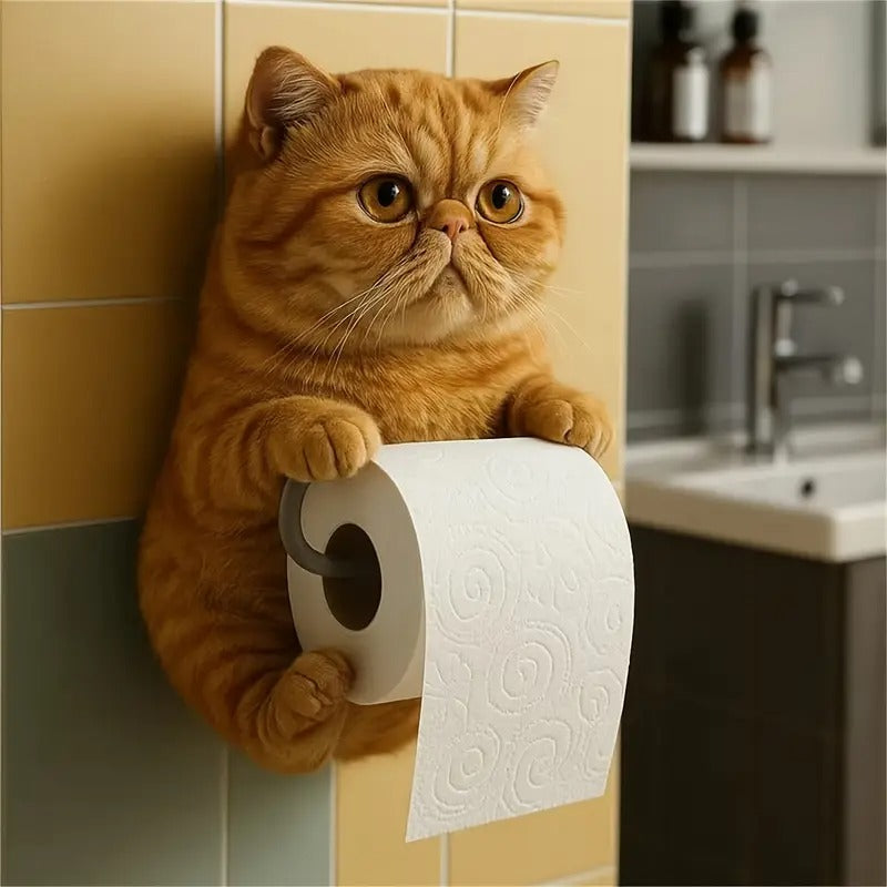 🐱【Žhavé zboží】Držák na toaletní papír s roztomilým kočičím vzorem