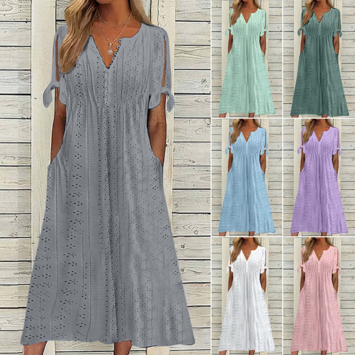【🏆Žhavý produkt】👗Elegantní a jednoduché jednobarevné šaty - skladem v České republice