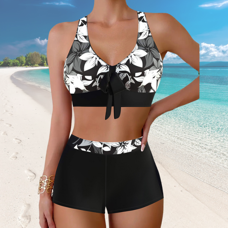 🎁【S-5XL】👙🌴 Nový styl plavek s rozděleným potiskem