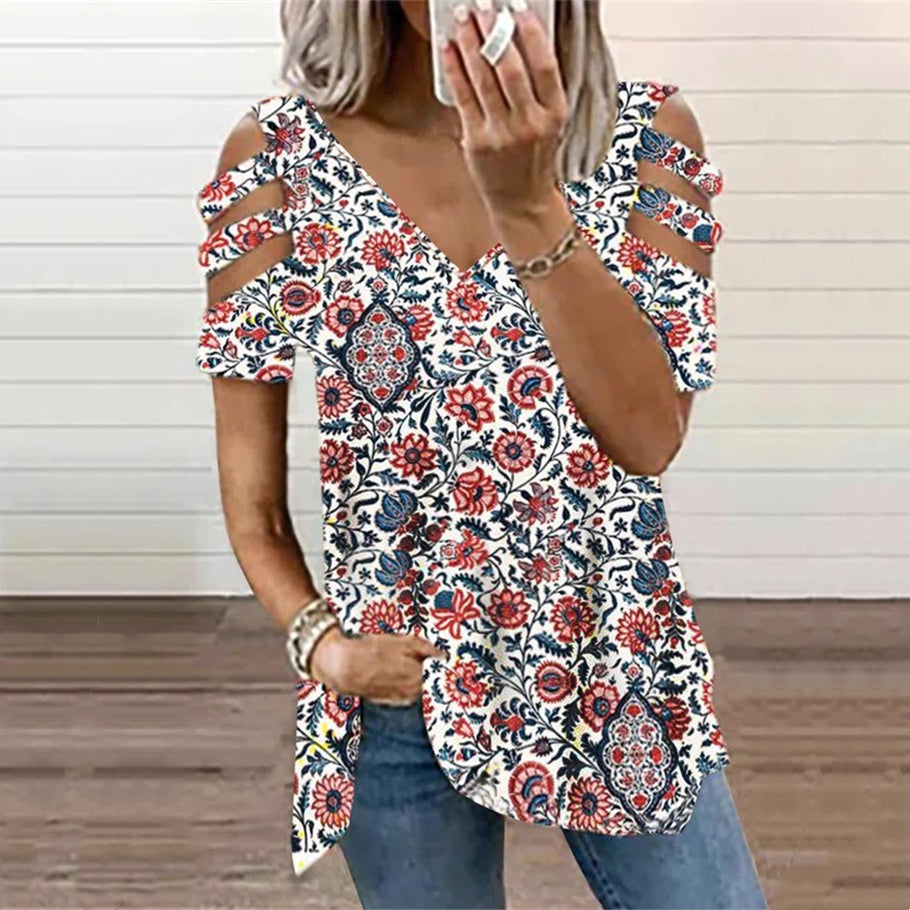 🔥👚【S-3XL】2026 nová letní dámská módní trička s potiskem jsou pohodlná a prodyšná
