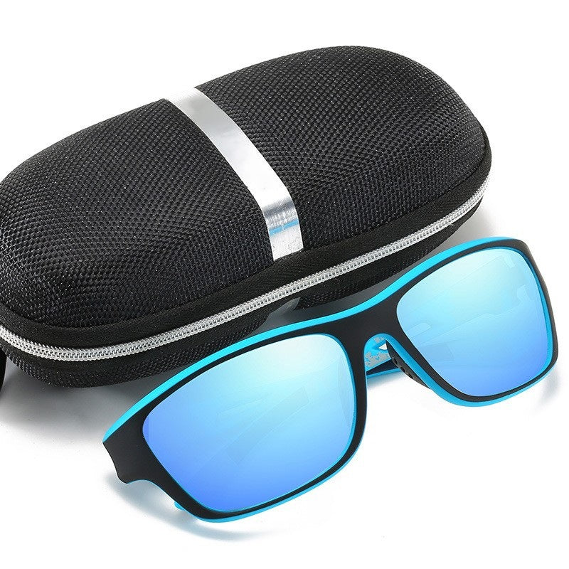 🕶⚡ 【Brýle + krabička】Pánské sportovní sluneční brýle, polarizované s reflexními pravými skly, moderní a odolné proti prachu, ideální pro venkovní jízdu